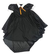 Kostým - Černé halloweenské šaty + plášť 