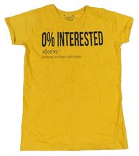 Žluté tričko s nápisem Primark
