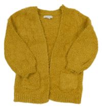 Pískový žinylkový chlupatý cardigan Primark