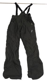 Antracitové funkční šusťákové oteplovačky s odepínacími kšandy Decathlon