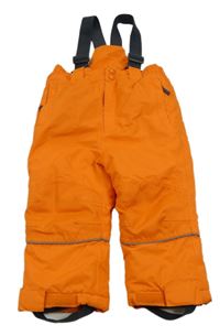 Oranžové šusťákové laclové oteplovačky Topomini