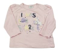 Světlerůžové triko s nápisem Orsolino