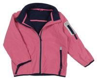 Růžovo-tmavomodrá softshellová bunda Kiki&Koko