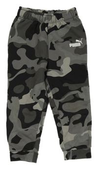 Šedo-černé army tepláky s logem Nike 