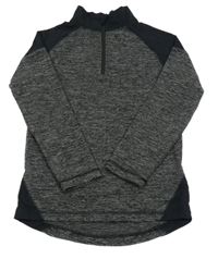 Šedo-černé melírované funkční sportovní triko Next