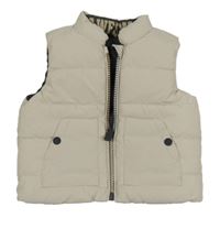 Béžová šusťáková oboustranná zateplená vesta C&A