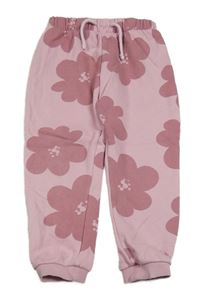 Světlerůžové kytičkované tepláky TU 