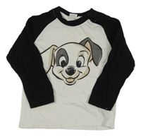 Bílo-černé triko s pejskem Disney 