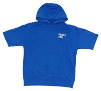 Modrá tepláková vesta s nápisem a kapucí Next