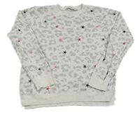 Šedý vzorovaný svetr s hvězdičkami Mintie