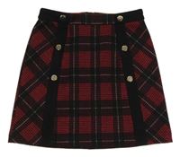 Červeno-černá kostkovaná sukně River Island 
