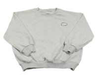 Šedá melírovaná oversize mikina s nápisem Zara