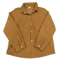 Béžová manšestrová košile Shein