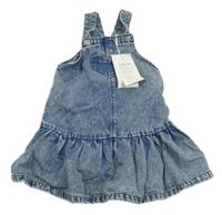 Nové - Modré riflové šaty se srdíčkem Name it