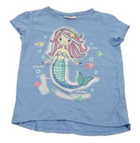 Modré tričko s mořskou pannou Infinity