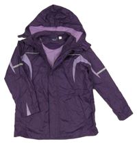Lilkovo-fialová šusťáková jarní funkční bunda s ukrývací kapucí Crivit