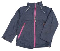 Tmavomodrá šusťáková jarní bunda s H&M