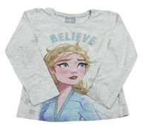 Světlešedé melírované triko s Elsou Disney