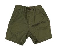 Khaki chino plátěné kraťasy Next