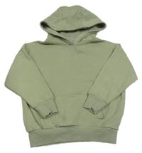 Olivová oversize mikina s kapsou a kapucí Matalan