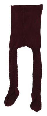 Mahagonové vzorované punčocháče H&M