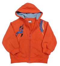 Červená propínací mikina se Spider-manem a kapucí M&S