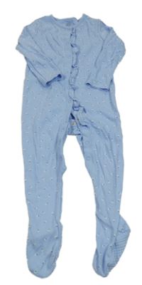 Světlemodrý overal s kytičkami a volánkem F&F