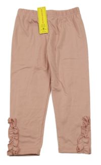 Nové - pudrové legíny s kanýrky