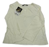 Nové - smetanové triko s krajkou George