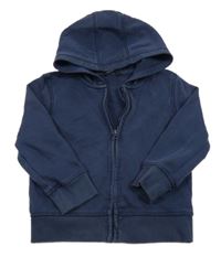 Tmavomodrá propínací mikina s kapucí George