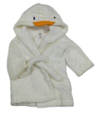 Bílý froté župan s kapucí - kachnička F&F