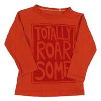 Červené triko s nápisy Bluezoo