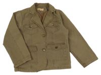 Hnědokhaki jarní bunda s límečkem 