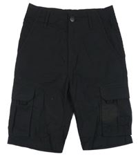 Černé cargo plátěné kraťasy Chapter young