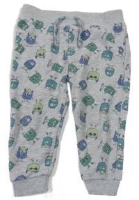 Šedé melírované tepláky s příšerkami PRIMARK