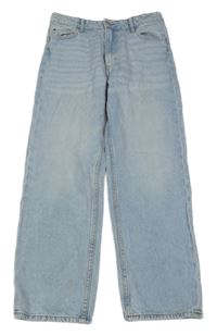 Světlemodré loose fit waist rifle H&M