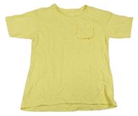 Žluté tričko s kapsičkou s volánky Primark