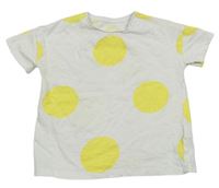 Bílé tričko se žlutými puntíky F&F