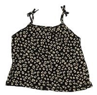 Černo-smetanový vzorovaný top H&M