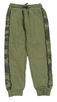 Khaki tepláky s army pruhem Nutmeg