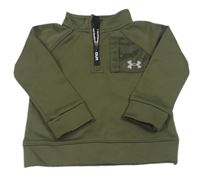 Khaki thermo mikina s logem Under Armour