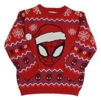 Červený vzorovaný svetr se Spidermanem Primark