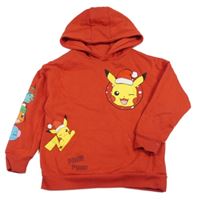 Červená mikina s Pokémony a kapucí Primark