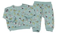 2set - Světlezelená mikina s Looney Tunes + tepláky George