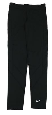 Černé sportovní funkční legíny s logem Nike