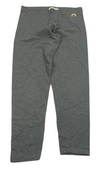 Tmavošedé melírované crop legíny s duhou Sfera