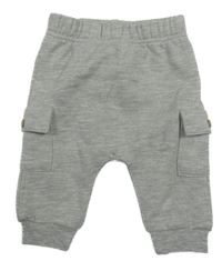 Šedé melírované cargo tepláky George