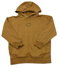 Hnědá mikina s nápisem a kapucí George