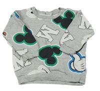 Šedá melírovaná mikina s Mickeym Matalan