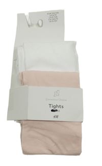 Nové - 2x silonky - růžové + bílé H&M